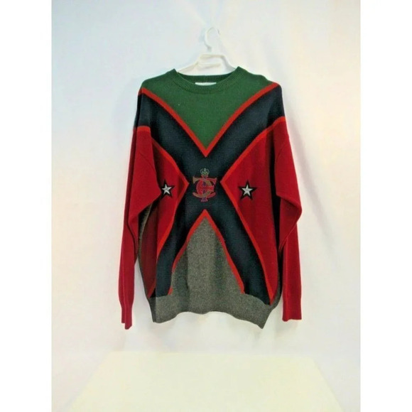 Iceberg Wool Sweater  Mens Multi Color 90s - Picture 2 of 8